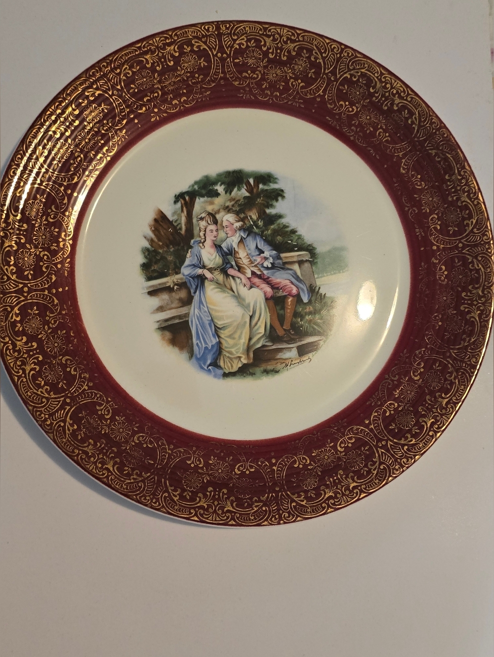 Vintage Triumph American Limoges "Love SEAT" 10" Dinner Plate
